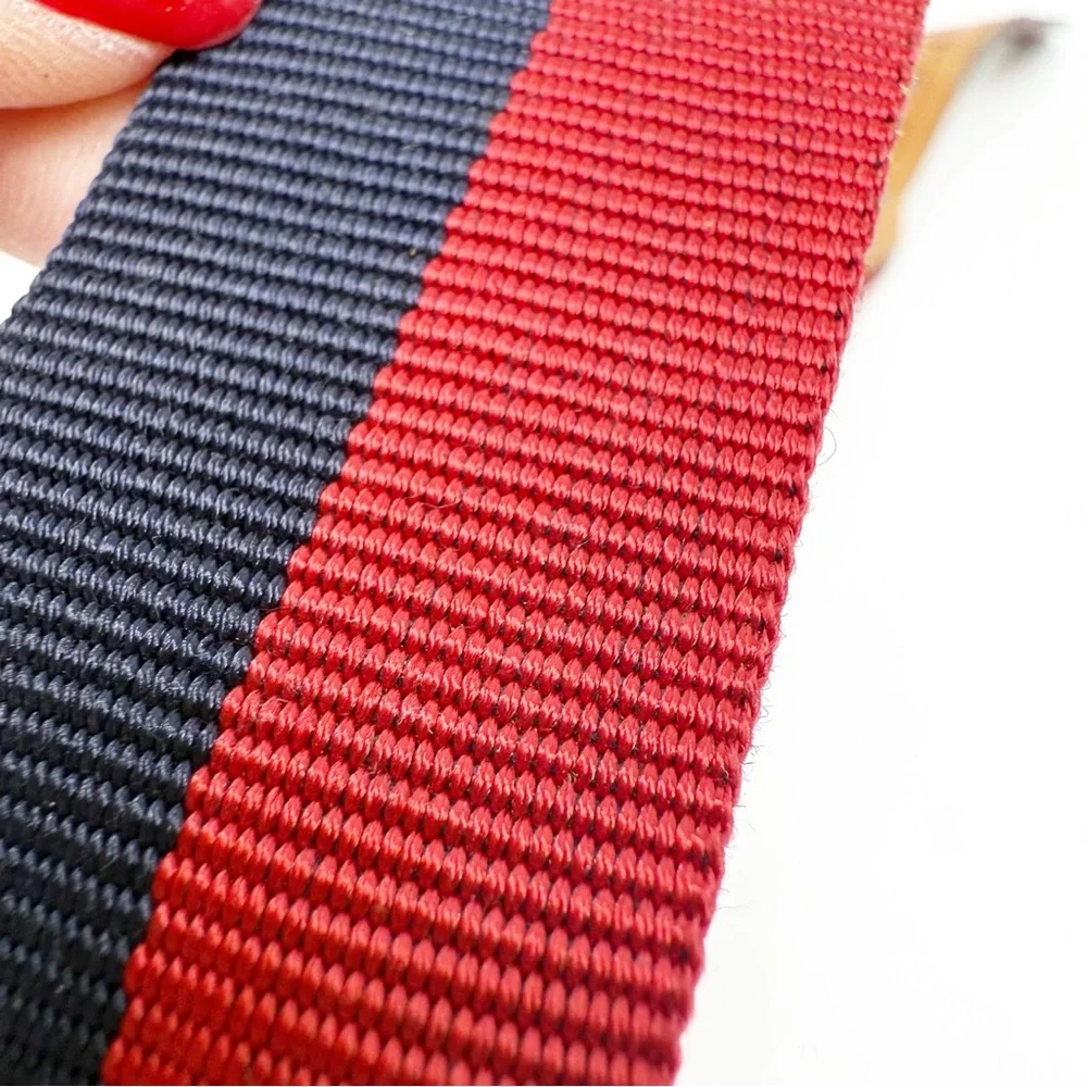 Trafalgar Navy & Red Woven Adjustable Men’s Belt, Size Large